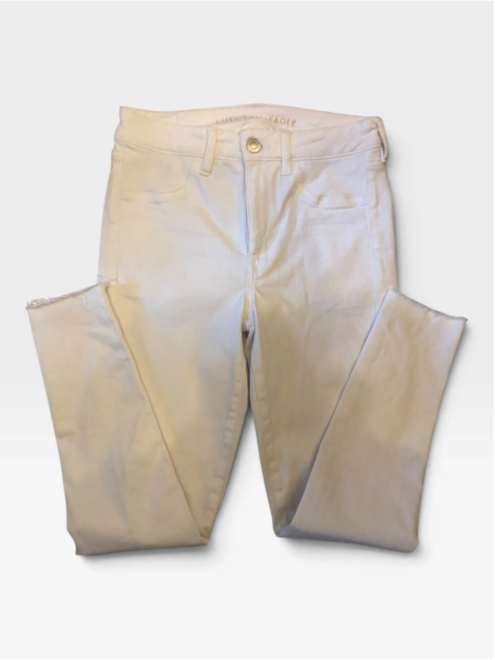 American Eagle Ne(x)t level Stretch White Hi-Rise Jegging - Size 6